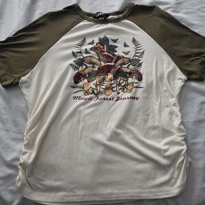 Cider Magic Forest Journey Tee - Cream and Olive